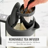 image:imageMartha Stewart Electric Kettle with Removable Stainless Steel Tea Infuser Glass Carafe17L 7 Cups Hot Water Boiler 4 Presets Keep Warm amp Auto ShutOff Cordless 360 Swivel Base Linen CreamCaviar Gray
